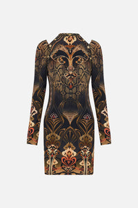 CAMILLA | Nouveau Noir Short Cut Out Shoulder Jersey Dress
