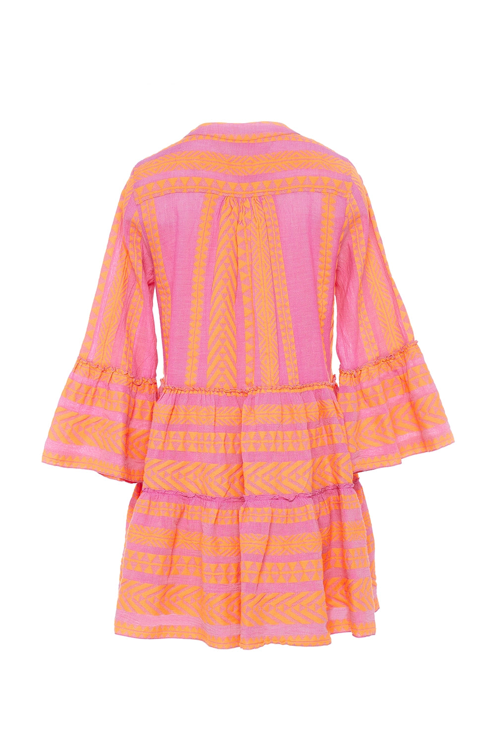 DEVOTION TWINS | ELLA SHORT DRESS NEON ORANGE/FUSCHIA 319.3G