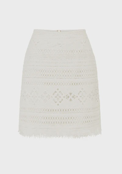 MOS | DANIELA TEXTURED MINI SKIRT WHITE