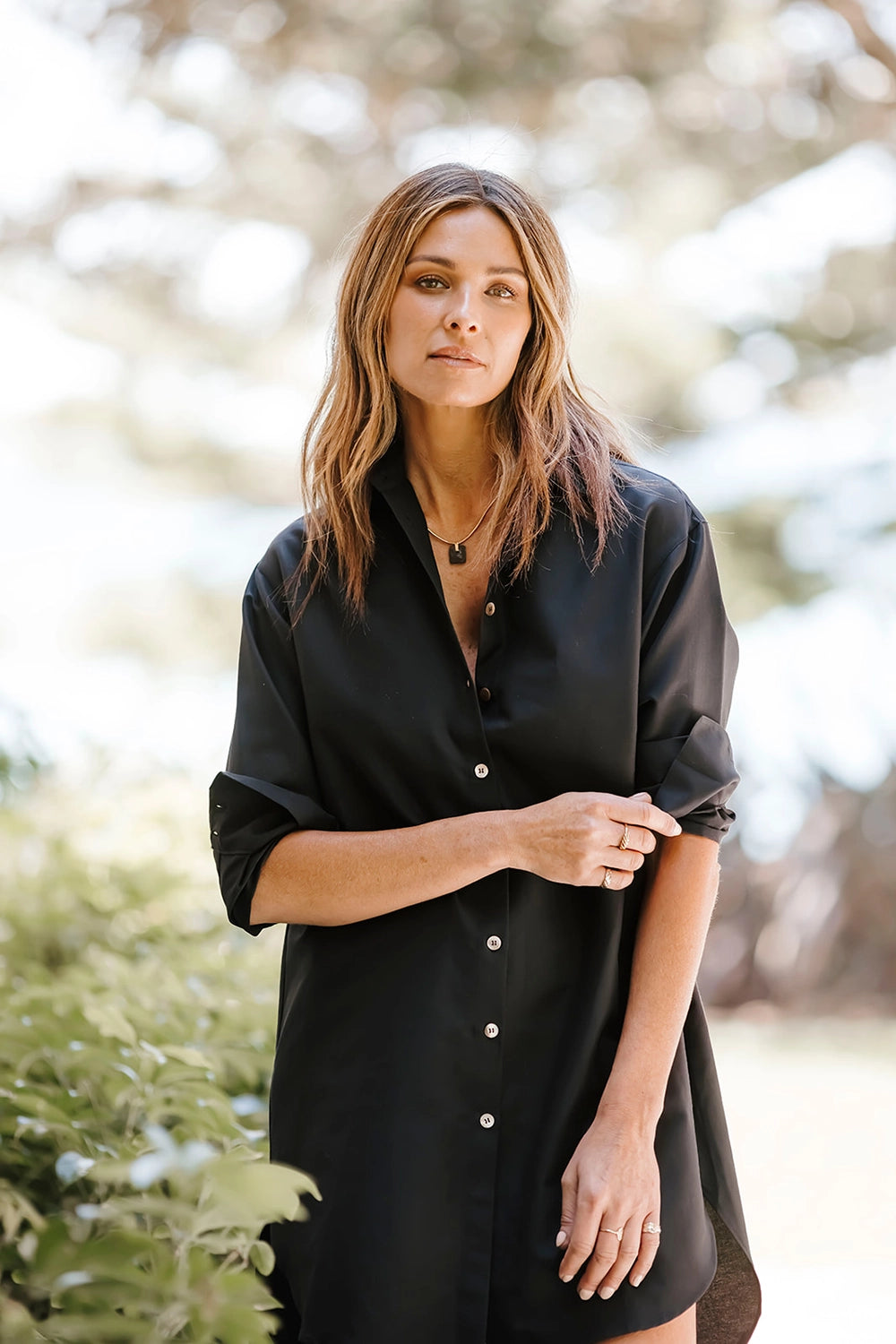 ARYELE | LARA SHIRT DRESS - BLACK