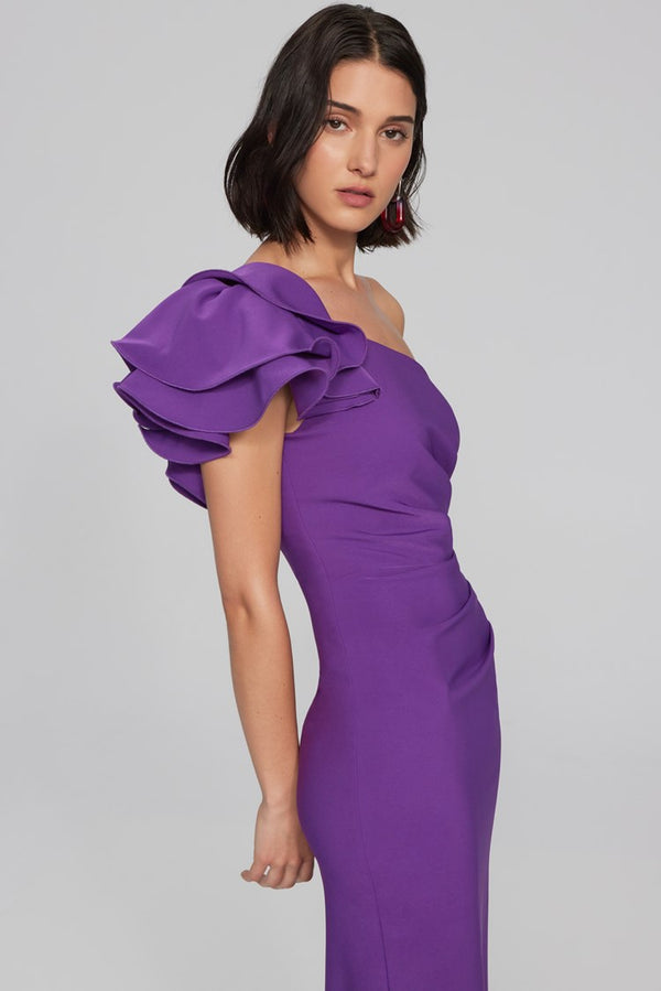 JOSEPH RIBKOFF | Lux Twill One-Shoulder Sheath Dress