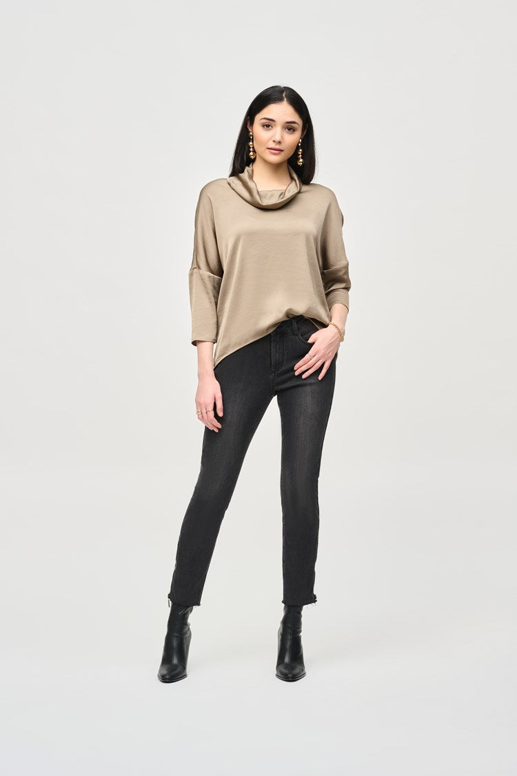 JOSEPH RIBKOFF | Satin Cowl Collar Top 243189