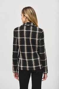 JOSEPH RIBKOFF | Plaid Bouclé Blazer With Pockets 243960