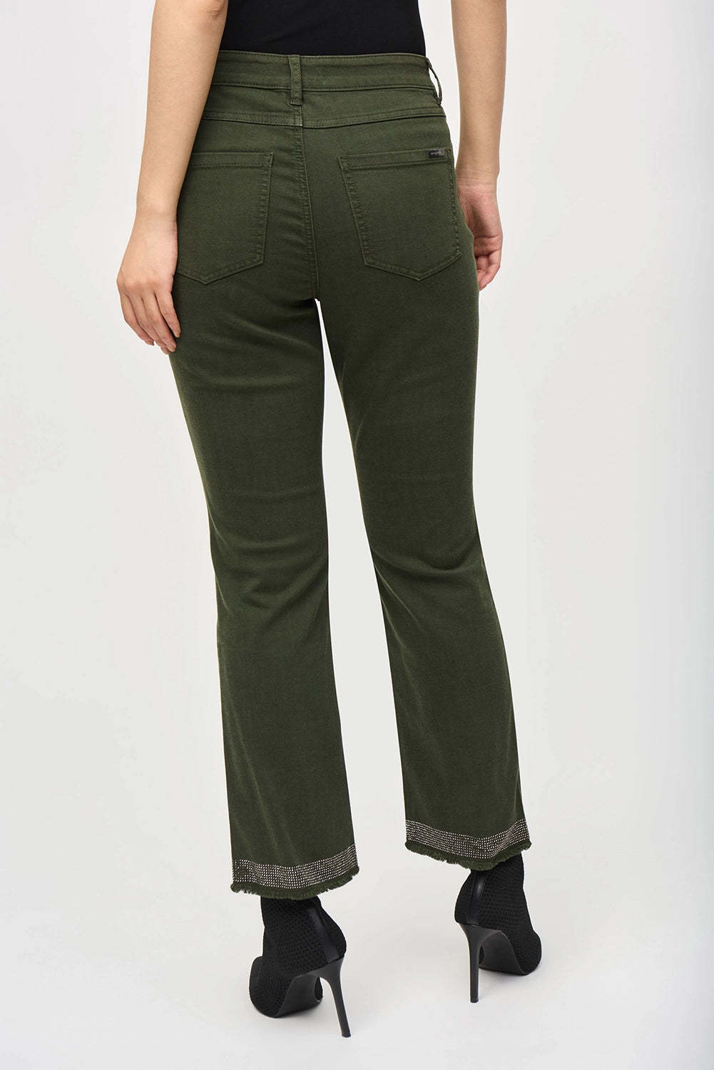 JOSEPH RIBKOFF | Denim Straight Pants With Frayed Hem 243964