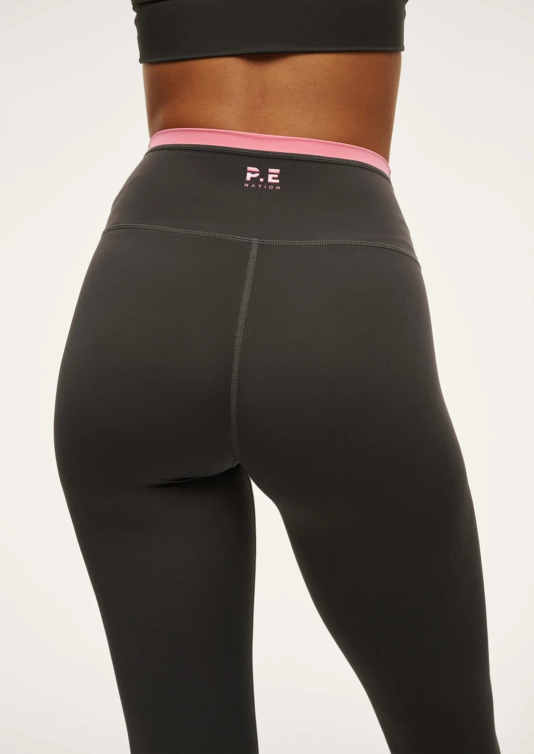 P.E NATION |VITA FULL LENGTH LEGGINGS |ASPHALT/PINK LEMONADE