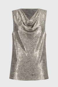 Joseph Ribkoff  | Foiled Melange Knit Sleeveless Top 251081