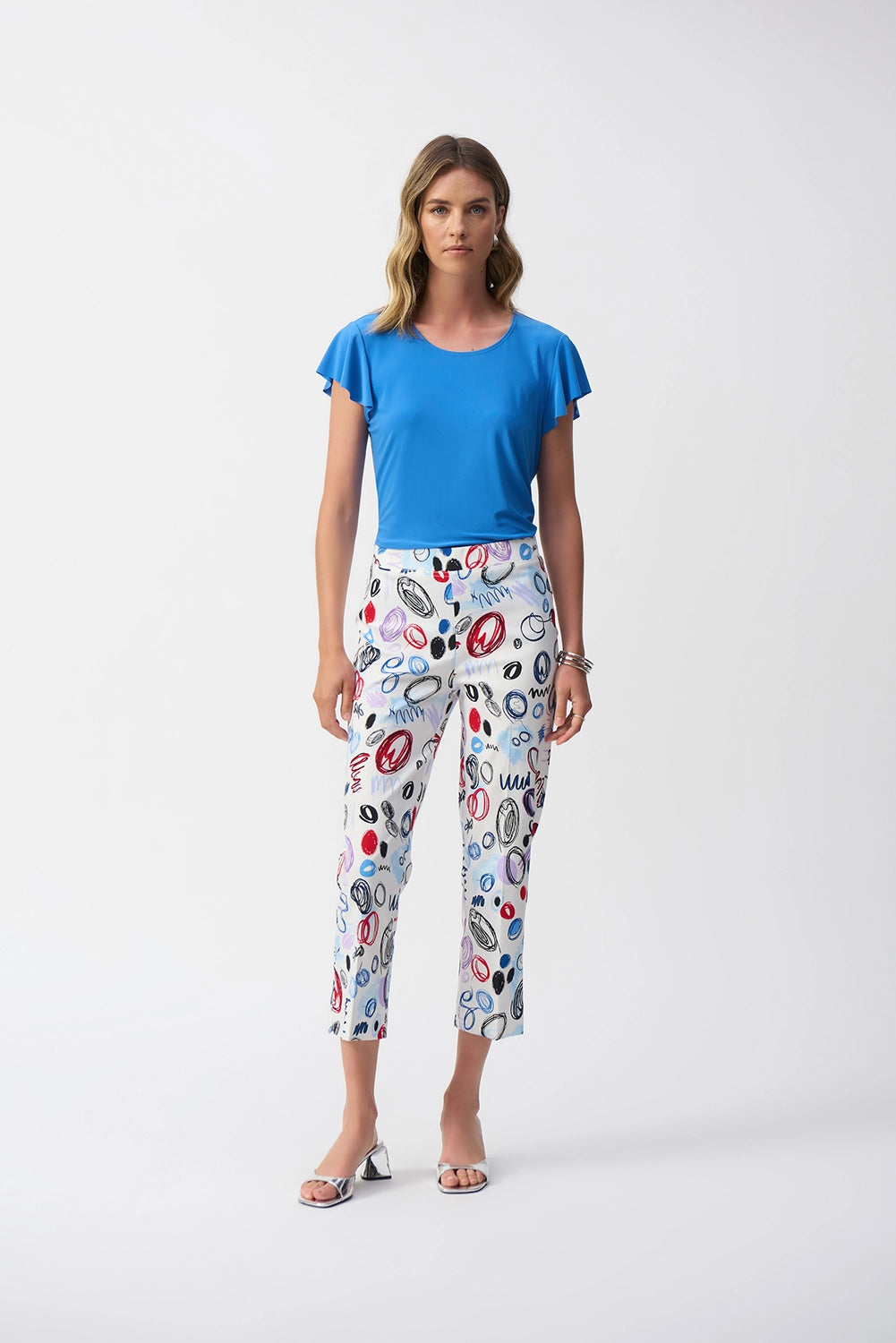 Joseph Ribkoff | Millennium Abstract Print Crop Pants 251221