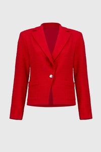 Joseph Ribkoff | Bouclé Fitted Blazer in Radiant Red