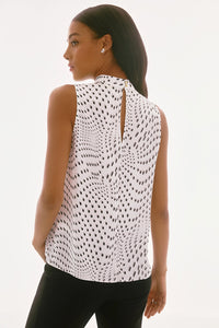 Joseph Ribkoff | Signature | Satin Dot Print Sleeveless Top