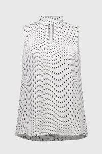 Joseph Ribkoff | Signature | Satin Dot Print Sleeveless Top