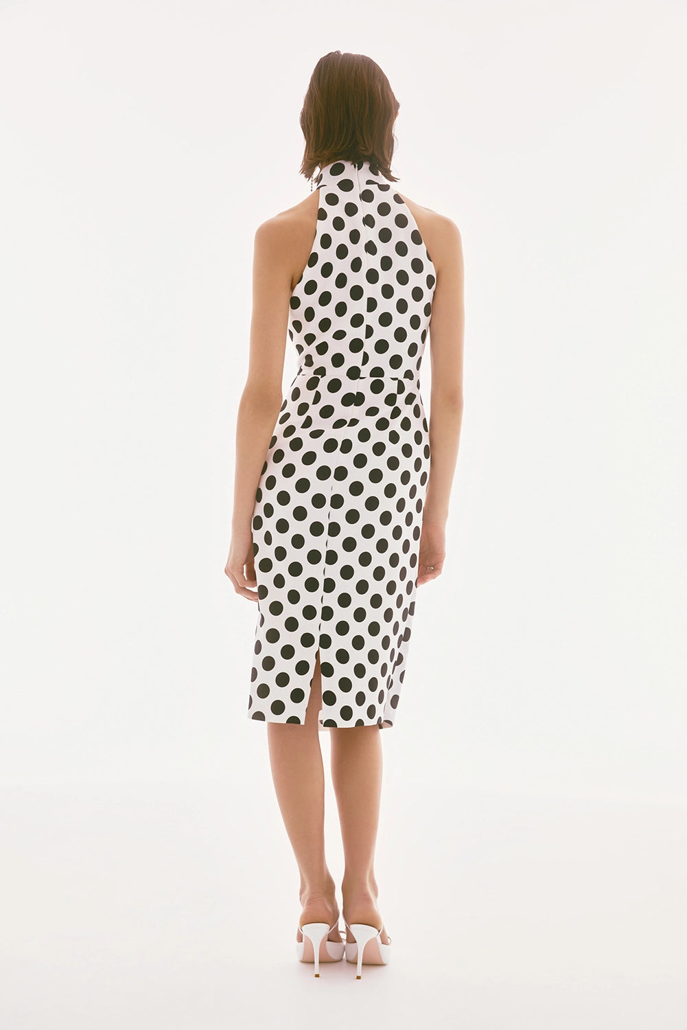 Joseph Ribkoff | Signature | Lux Twill Dot Print Halter Dress