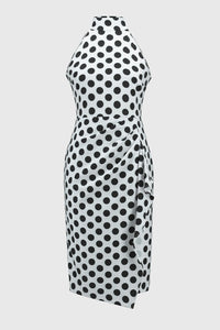 Joseph Ribkoff | Signature | Lux Twill Dot Print Halter Dress