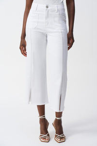 JOSEPH RIBKOFF | Culotte Jeans With Embellished Front Seam 251901