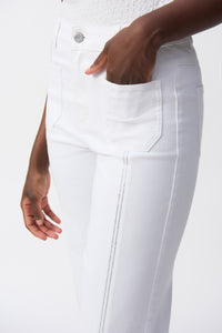 JOSEPH RIBKOFF | Culotte Jeans With Embellished Front Seam 251901