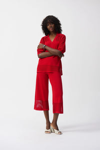 Joseph Ribkoff | Sweater Knit Culotte with Pointelle Detail 251915