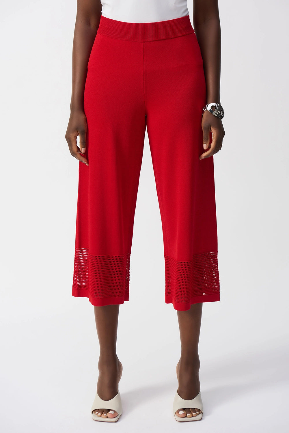 Joseph Ribkoff | Sweater Knit Culotte with Pointelle Detail 251915