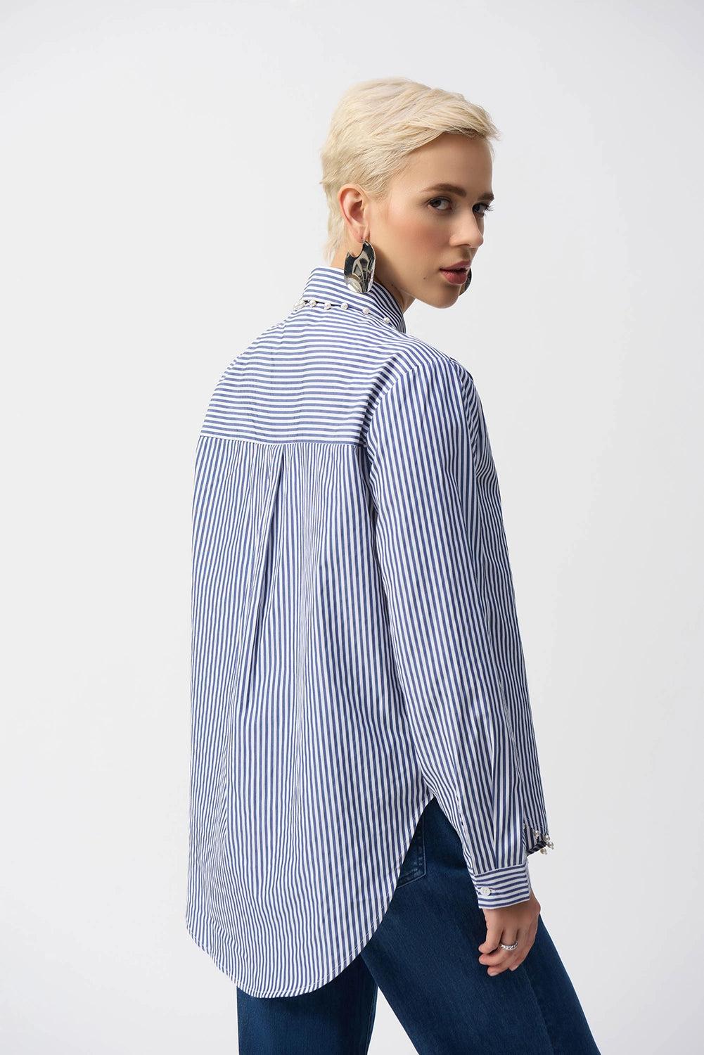 Joseph Ribkoff | Striped Stretch Cotton Shirt 251942