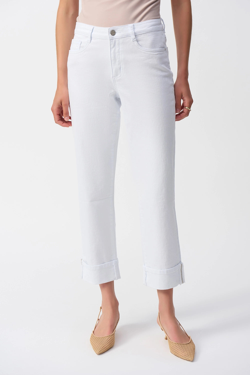 Joseph Ribkoff | Slim Fit Cropped Jeans - White