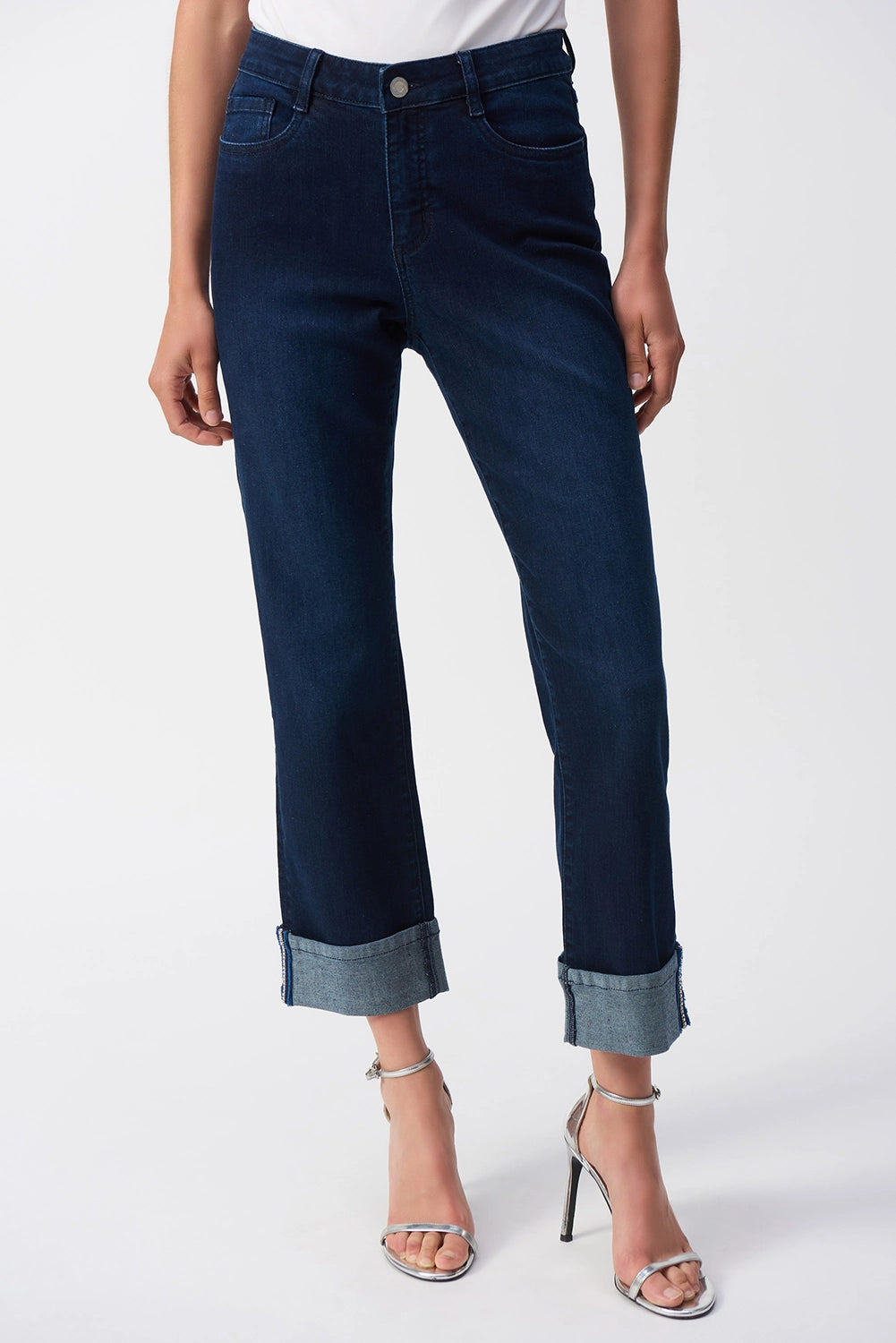 Joseph Ribkoff  | Slim Fit Cropped Jeans - Dark Denim