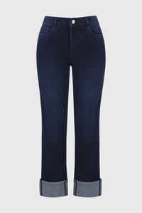 Joseph Ribkoff  | Slim Fit Cropped Jeans - Dark Denim