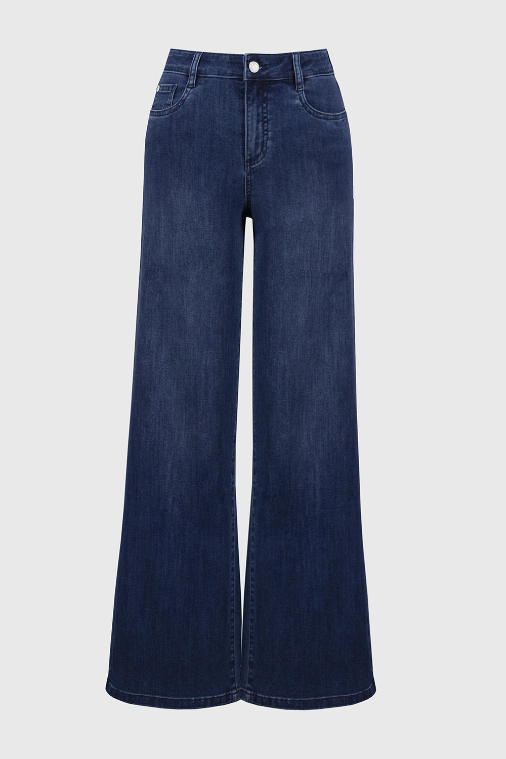 Joseph Ribkoff | Goldie | Classic Wide-Leg Stretch Jeans in Denim Medium Blue