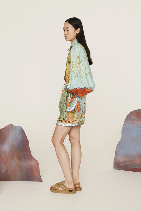 ALEMAIS | SURREALIST SUMMER MINI SHIRTDRESS