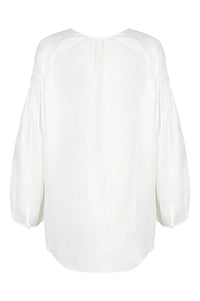 ARYELE | AUDREY PLEAT SLEEVE BLOUSE - IVORY