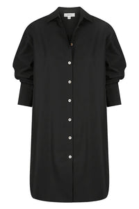 ARYELE | LARA SHIRT DRESS - BLACK