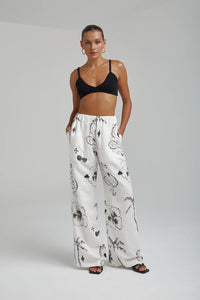 SUMMI SUMMI | LINEN PANTS - BLACK DRAGON OF HEARTS