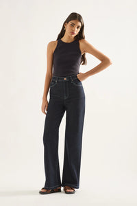 Outland Denim Ellie Super High Wide Leg Jean/Rinse