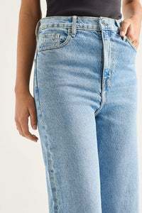 Outland Denim Ellie Super High Wide Leg Jean/Era Blue