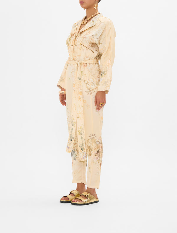 CAMILLA | ADORNED IN ANTIQUITY  ZIP FRONT PANEL JUMPSUIT