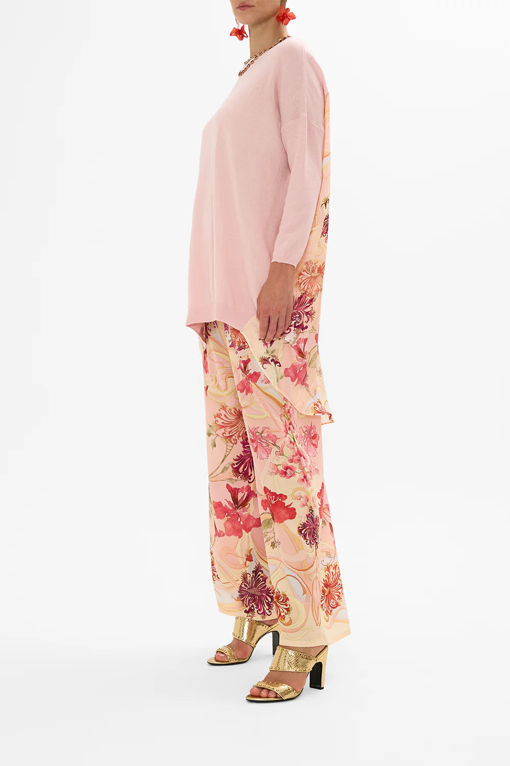 CAMILLA | Blossoms And Brushstrokes Long Sleeve Jumper With Print Back