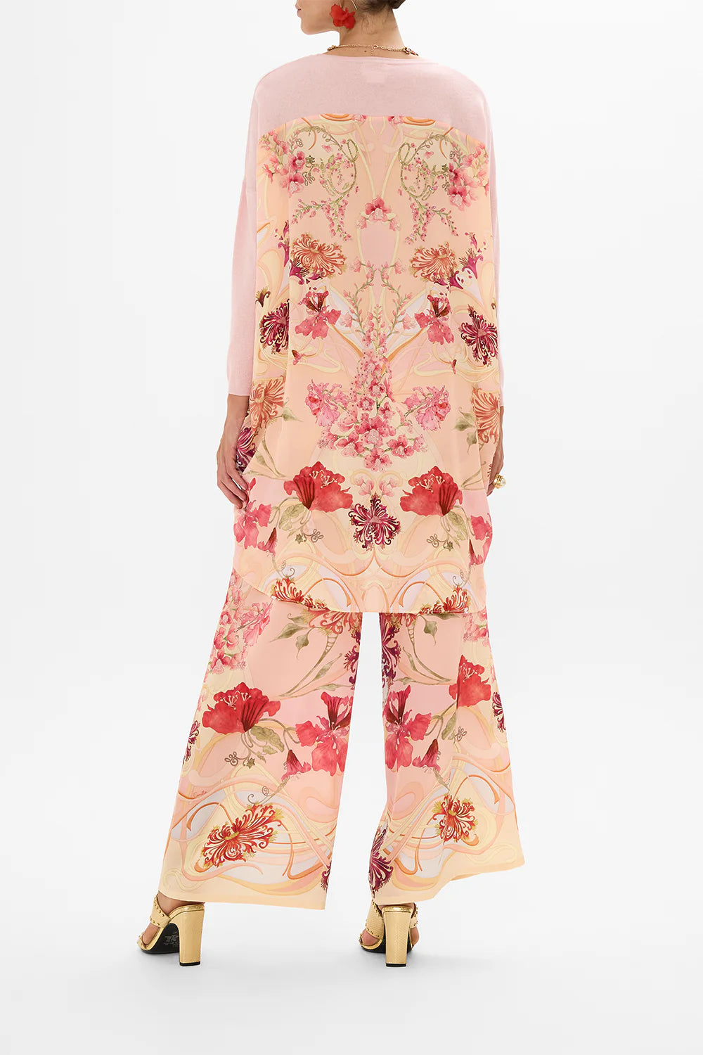 CAMILLA | Blossoms And Brushstrokes Long Sleeve Jumper With Print Back