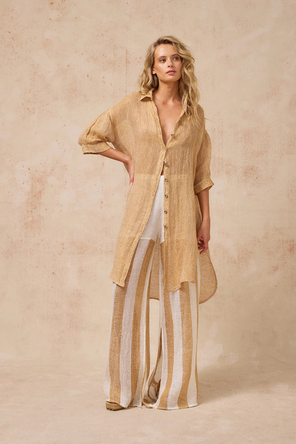 ESTILO EMPORIO | Bonato Shirt Dress - Rete Oro