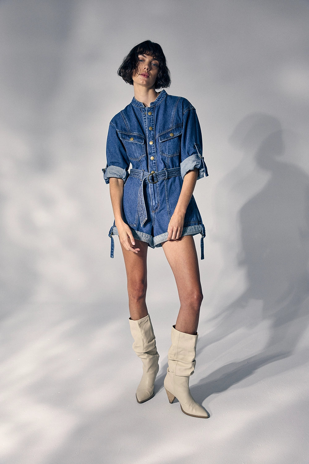 KIVARI | Elena Denim Playsuit