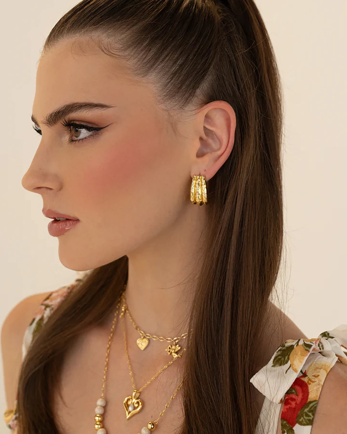 Mountain & Moon | Jones Earrings - Gold