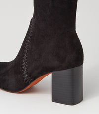 MOLLINI | Sari Black Stretch Microsuede Knee High Boots