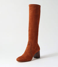 MOLLINI | Sari Chestnut Stretch Microsuede Knee High Boots