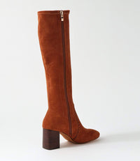 MOLLINI | Sari Chestnut Stretch Microsuede Knee High Boots