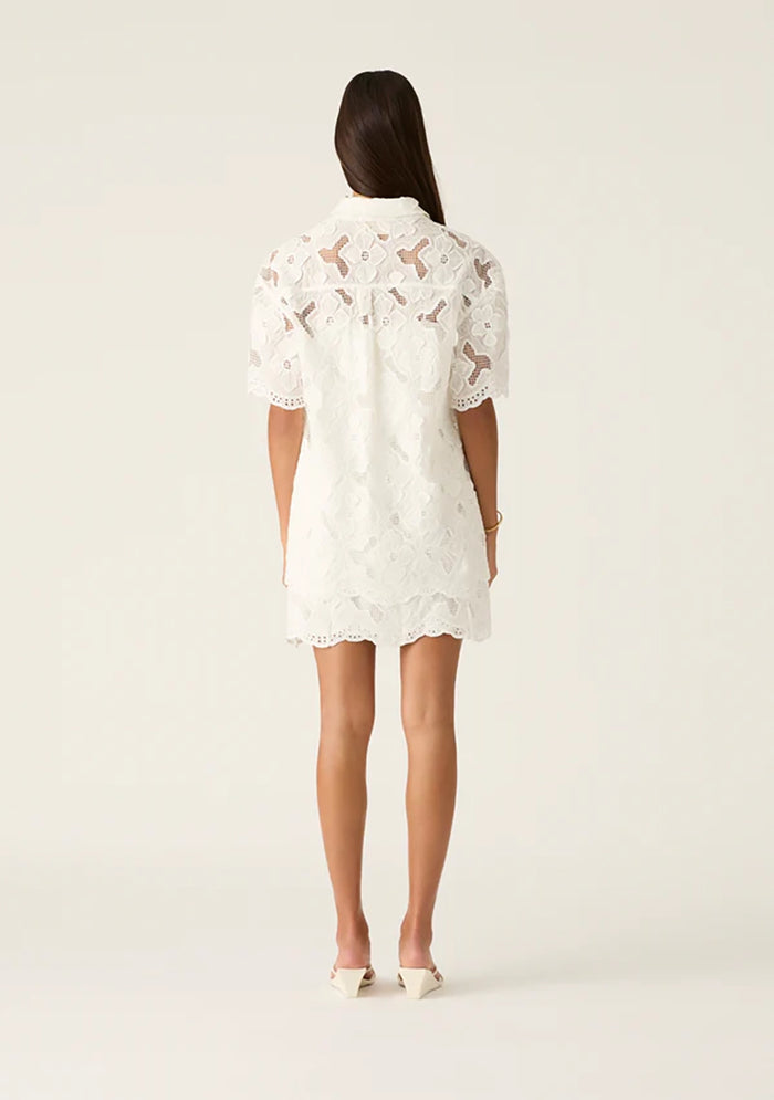 MOS THE LABEL | LUNA EMBROIDERY SHIRT - IVORY