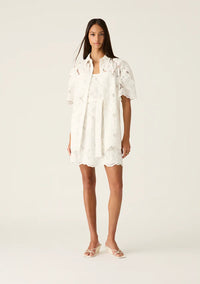 MOS THE LABEL | LUNA EMBROIDERY SHIRT - IVORY