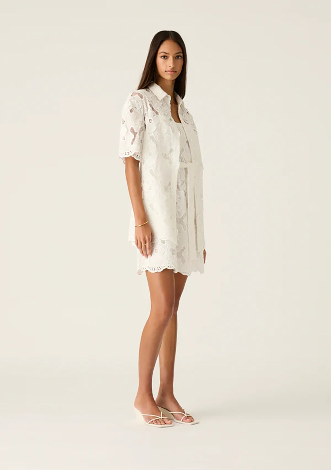 MOS THE LABEL | LUNA EMBROIDERY SHIRT - IVORY