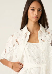 MOS THE LABEL | LUNA EMBROIDERY SHIRT - IVORY