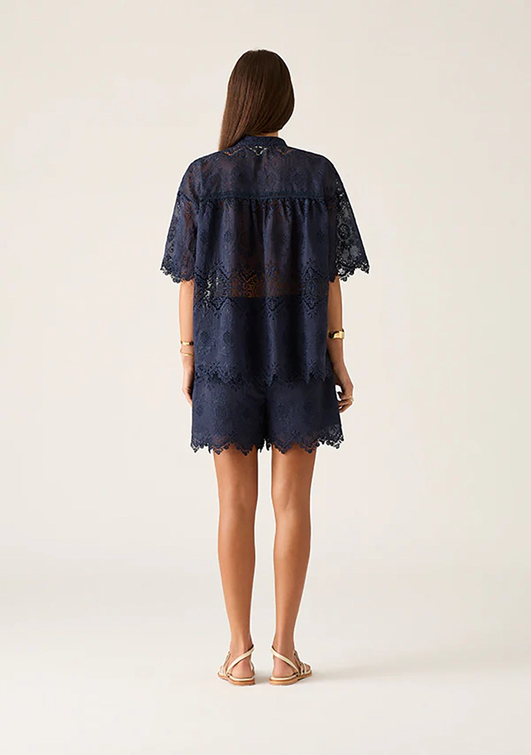 MOS THE LABEL | MARIANA EMBROIDERY SHORT | NAVY