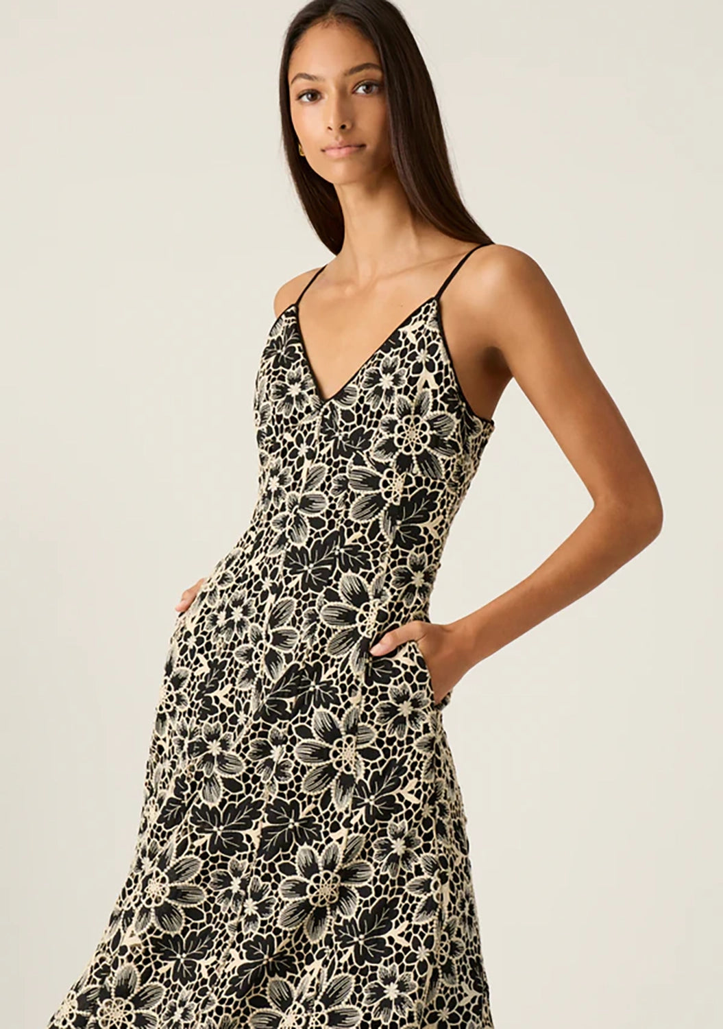 MOS THE LABEL | AMELIA EMBROIDERY MIDI DRESS