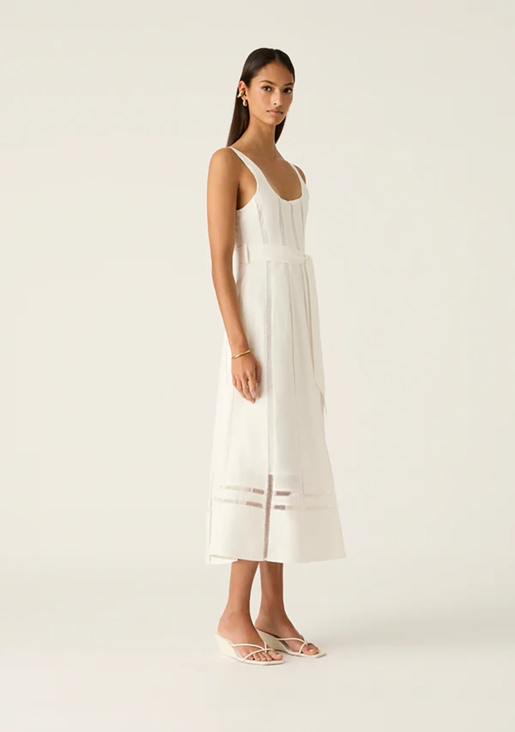 MOS THE LABEL | ARYA MIDI DRESS - WHITE