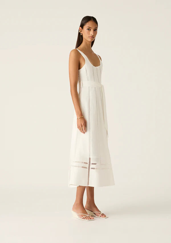 MOS THE LABEL | ARYA MIDI DRESS - WHITE