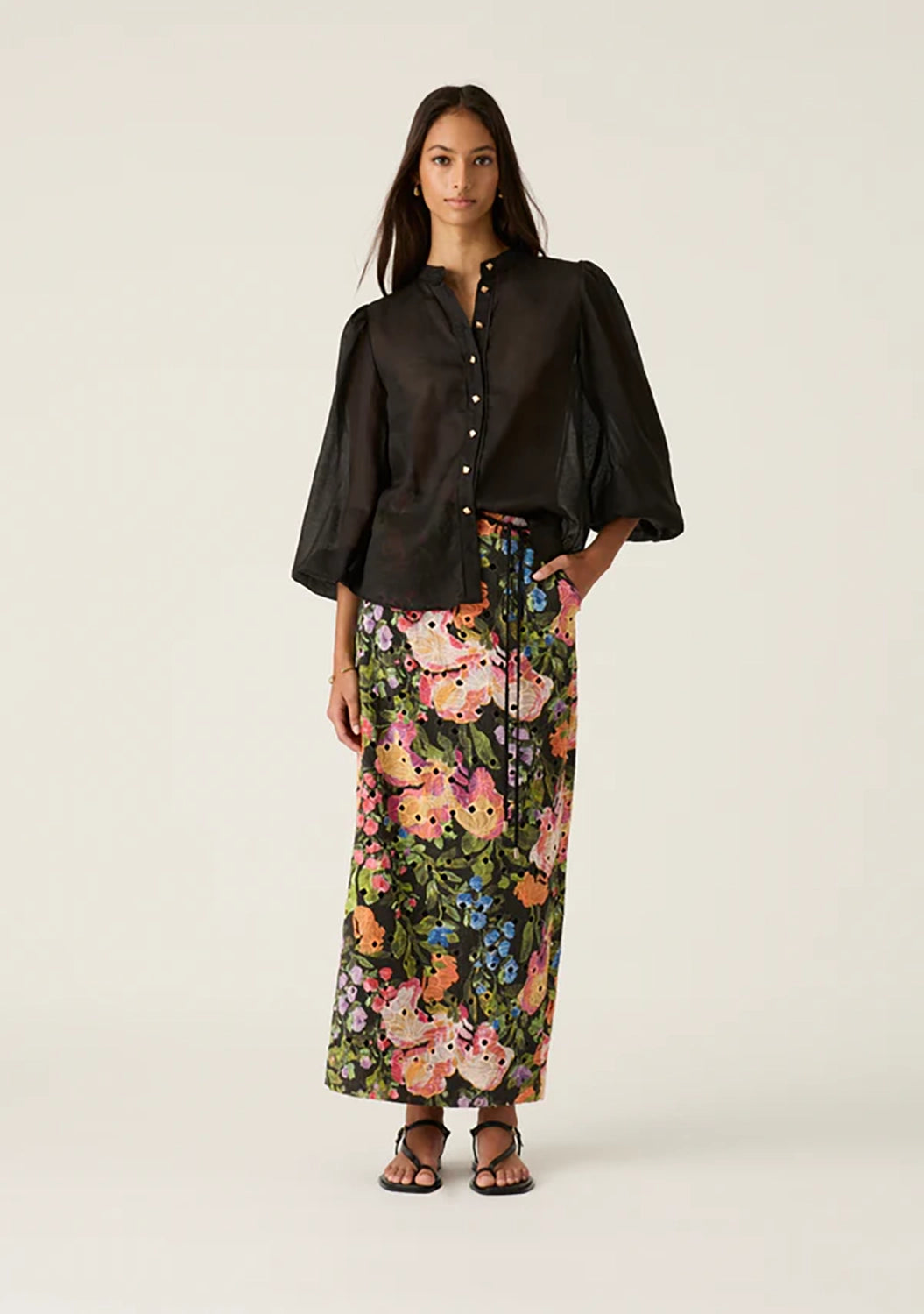 MOS THE LABEL | AURORA BLOUSE - BLACK