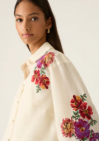 MOS THE LABEL | FRIDA EMBROIDERY SHIRT - IVORY